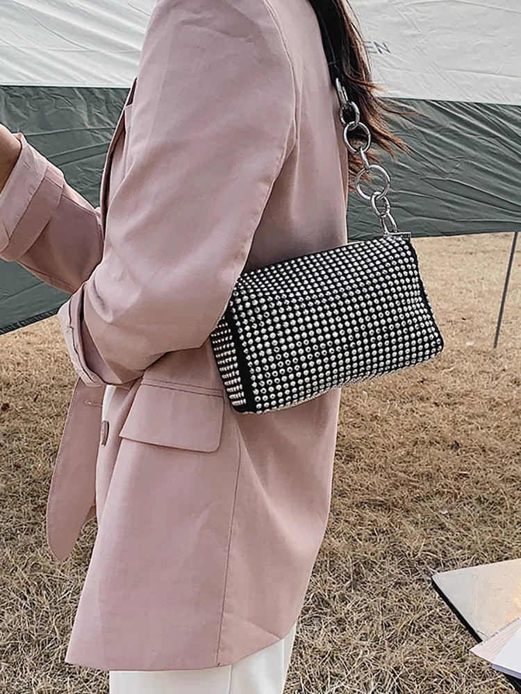 Diamonds Top Handle Bags for Women Summer Women's Shoulder Bag