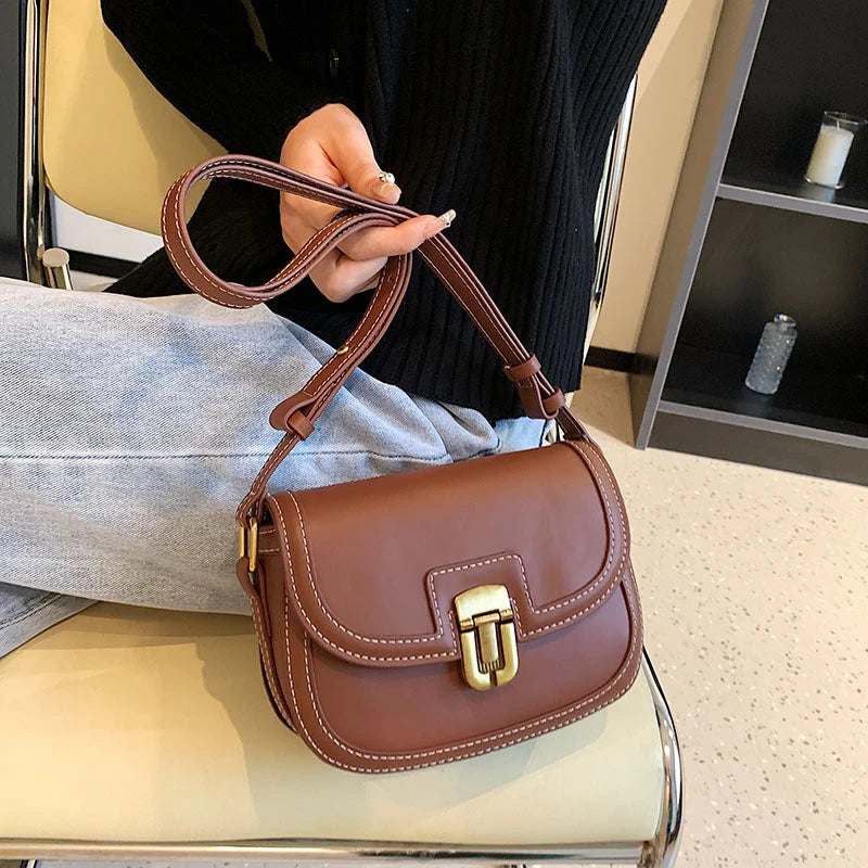 Flap Crossbody Bags PU Splice Canvas Shoulder Bag SG461