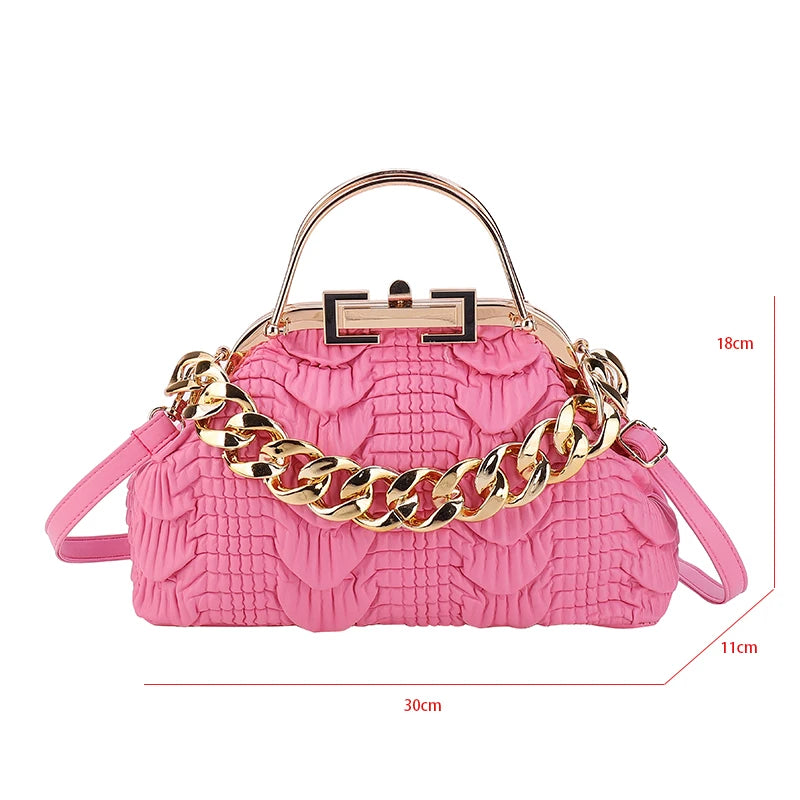 Women Chain Evening Clutch Bag Tote Large Crossbody Shoulder Bag