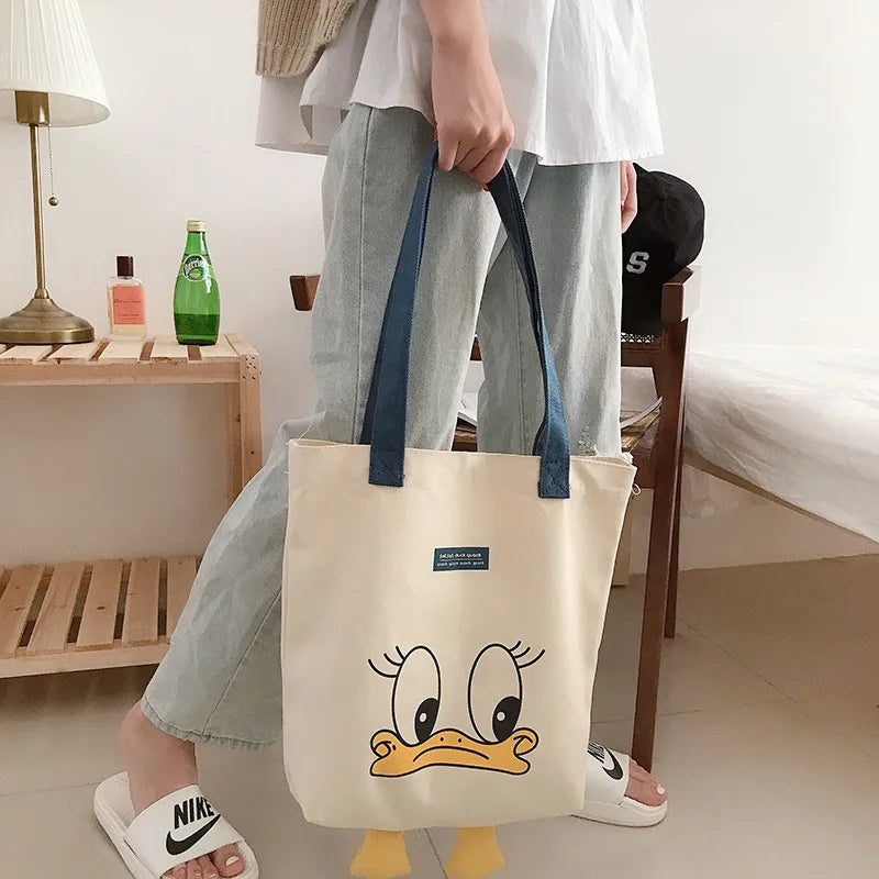 Canvas Ladies Shoulder Bag Small Square Bag