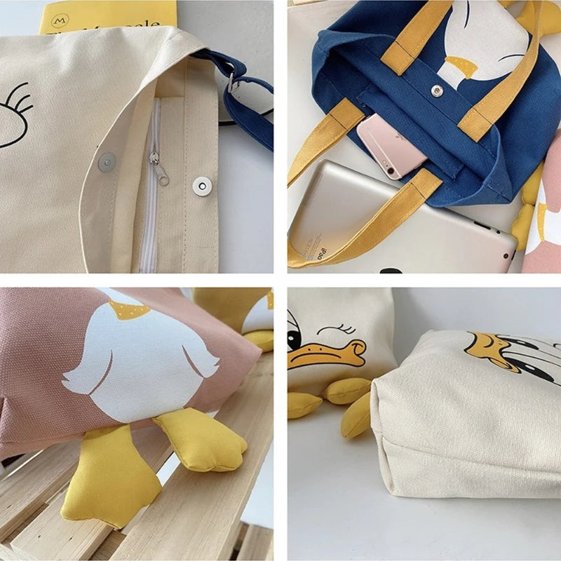 Canvas Ladies Shoulder Bag Small Square Bag