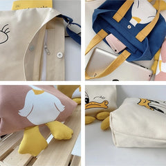 Canvas Ladies Shoulder Bag Small Square Bag