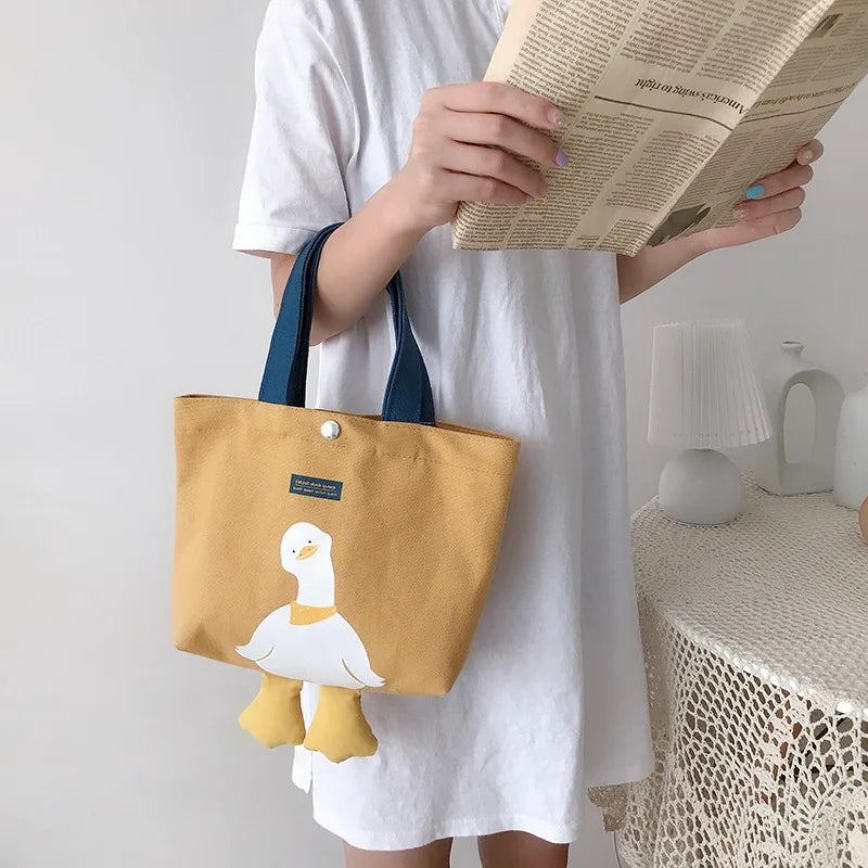 Canvas Ladies Shoulder Bag Small Square Bag