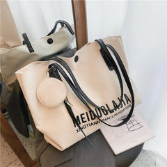Canvas Shoulder Tote Bag High Capacity Bucket Shopping Bags