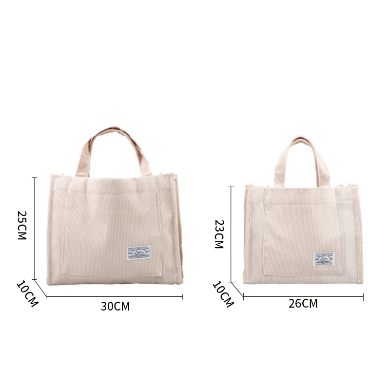 Corduroy Shoulder Bag Solid Color Messenger Bag