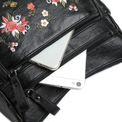 Soft Leather Shoulder Tote Handbag