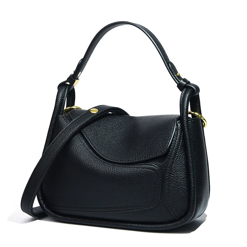 Soft Leather Women's Crossbody Bag Top Cowhide French Shoulder Bag
