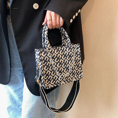 Women's Jacquard Embroidery Canvas Shoulder Bag