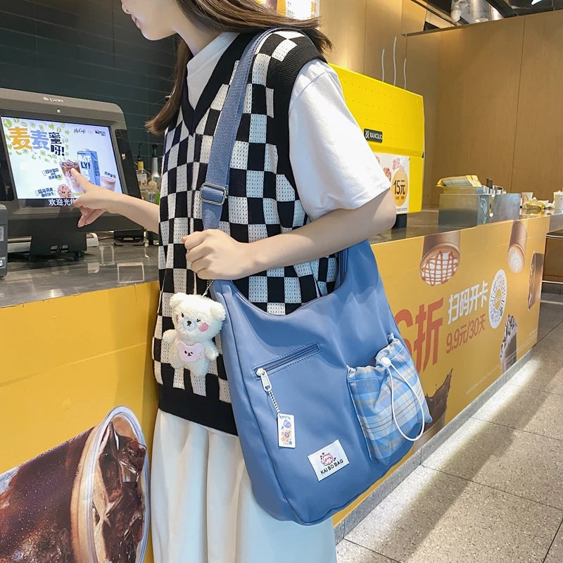 Nylon Ladies Shoulder Bag Messenger Small Square Bag