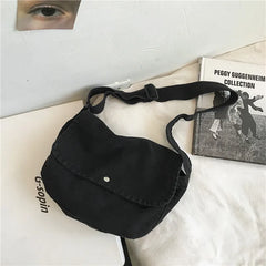 Vintage Canvas Tote Bag with Zipper and Pocket