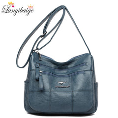 Soft PU Leather Crossbody Bag for Women Casual Messenger Bags
