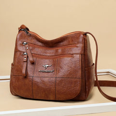 Soft PU Leather Crossbody Bag for Women Casual Messenger Bags