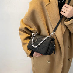 Small Nylon Crossbody Bag Women Satchel Style Shoulder Mini Chain Clutches