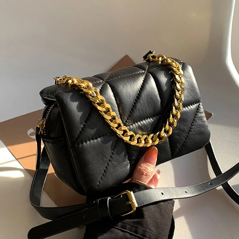 Small Nylon Crossbody Bag Women Satchel Style Shoulder Mini Chain Clutches
