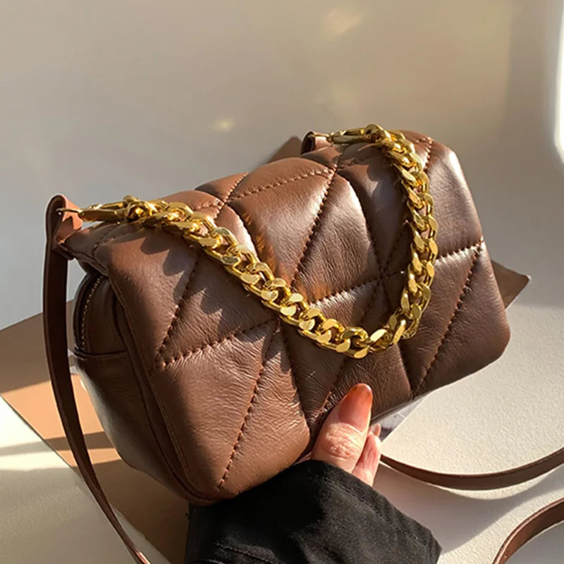 Small Nylon Crossbody Bag Women Satchel Style Shoulder Mini Chain Clutches