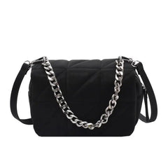 Nylon Mini Shoulder Bag Satchel Style Crossbody Bags Metale Chain Clutches