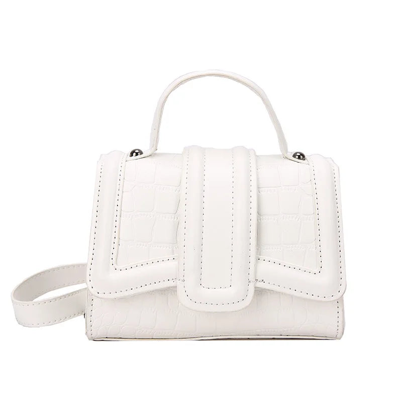 Stone Pattern Shoulder Messenger Bag for Women Small Flap Crossbody Bag