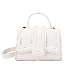 Stone Pattern Shoulder Messenger Bag for Women Small Flap Crossbody Bag