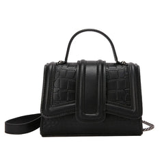 Stone Pattern Shoulder Messenger Bag for Women Small Flap Crossbody Bag
