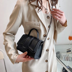Stone Pattern Shoulder Messenger Bag for Women Small Flap Crossbody Bag