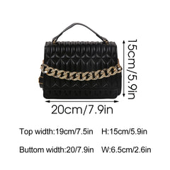 Women's Flap Shoulder Bag Small Leather Crossbody Metal Chain Clutch