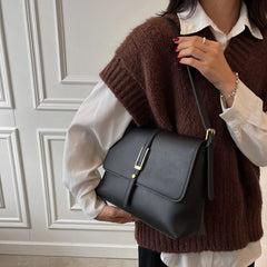 High Leather Crossbody Messenger Bag for Women Shoulder