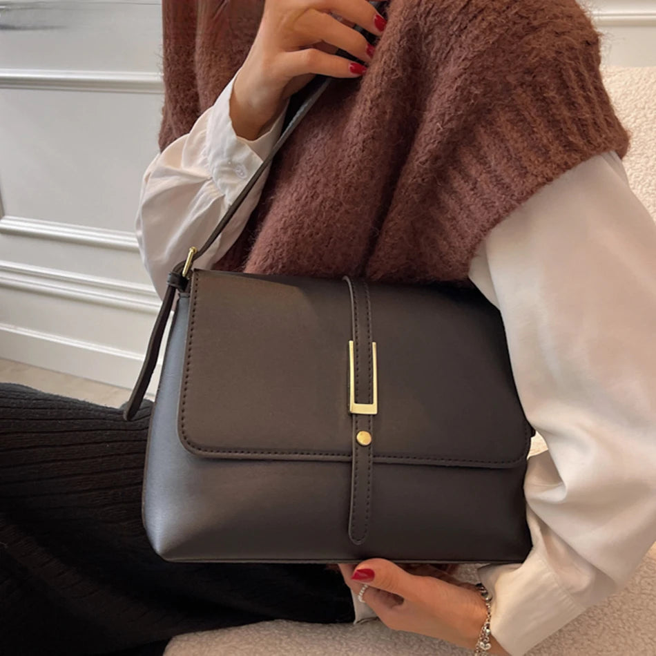 Leather Crossbody Messenger Bag Women Shoulder Bag