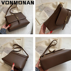 Leather Crossbody Messenger Bag Women Shoulder Bag