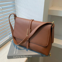 High Leather Crossbody Messenger Bag for Women Shoulder
