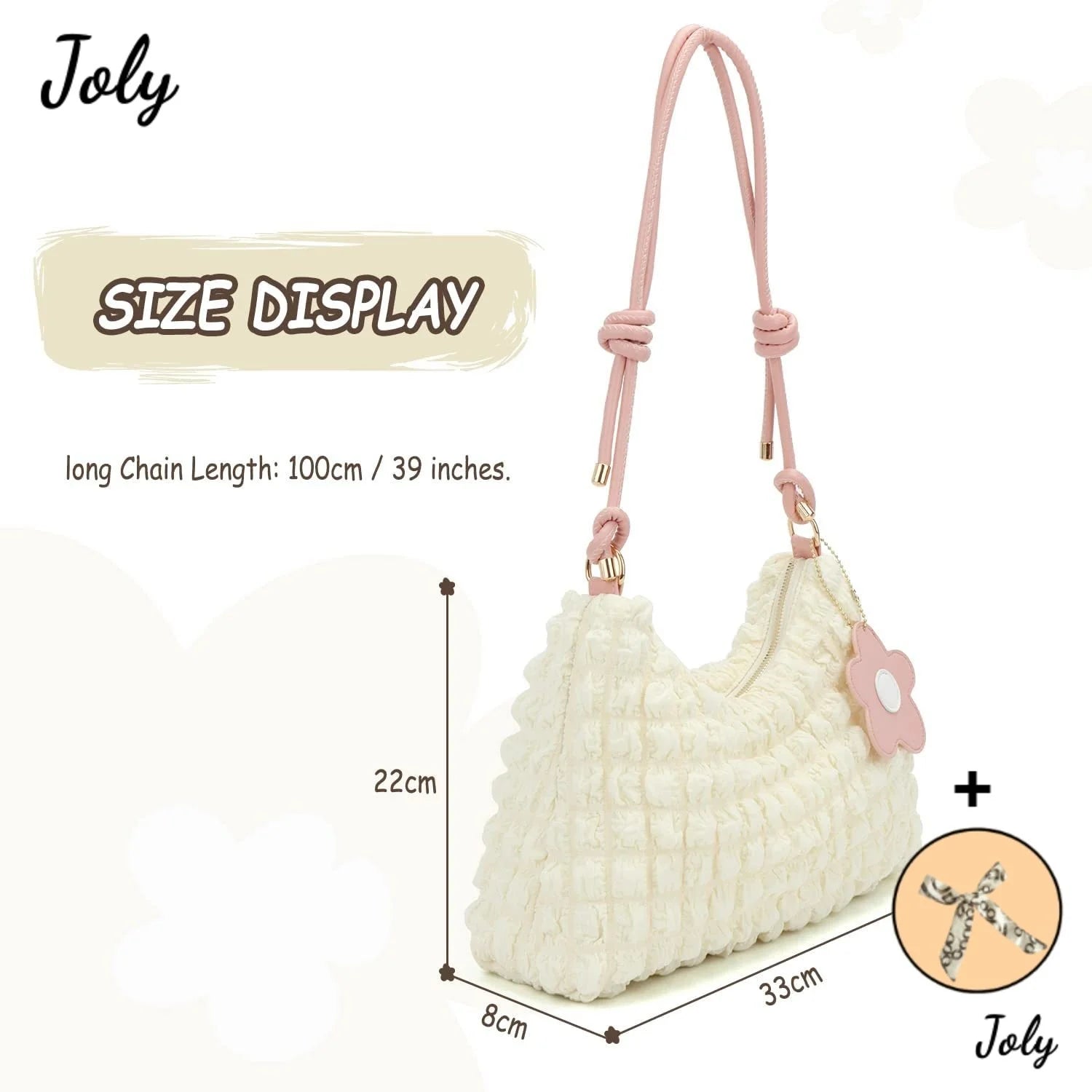 Women Bubble Flower Handbag Crossbody Clutch Bag Purse