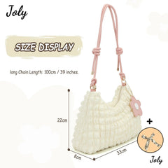 Women Bubble Flower Handbag Crossbody Clutch Bag Purse