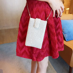Rhinestone Chain Crossbody Bag for Women