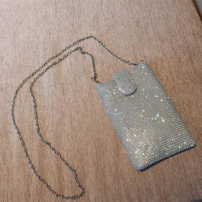 Rhinestone Chain Crossbody Bag for Women