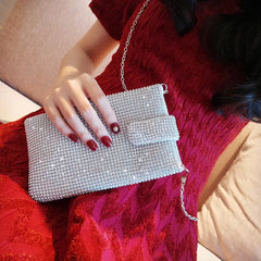 Rhinestone Chain Crossbody Bag for Women