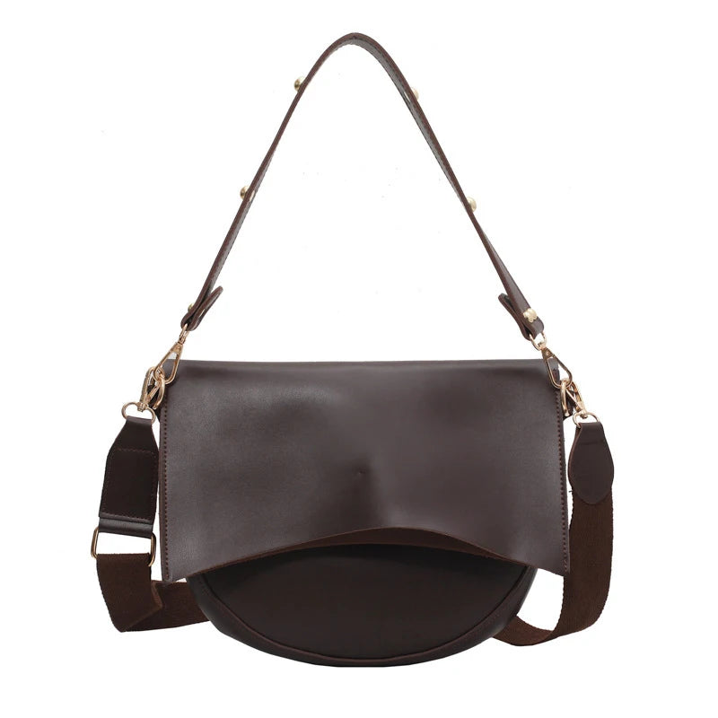Retro PU Leather Shoulder Bag Women Crossbody Tote Travel Phone Purse