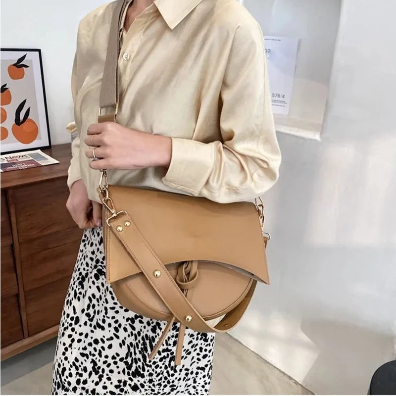 Retro PU Leather Shoulder Bag Women Crossbody Tote Travel Phone Purse