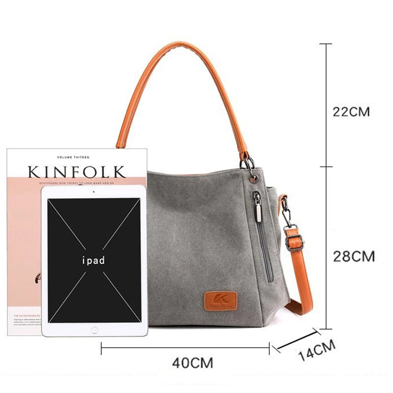 Canvas Shoulder Crossbody Bags Female Messenger Bag Purses And Handbags
