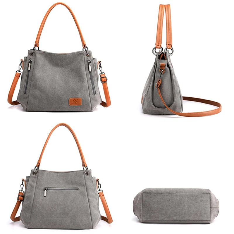 Canvas Shoulder Crossbody Bags Female Messenger Bag Purses And Handbags