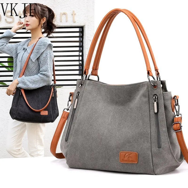 Canvas Shoulder Crossbody Bags Female Messenger Bag Purses And Handbags