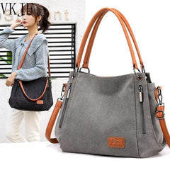 Canvas Shoulder Crossbody Bags Female Messenger Bag Purses And Handbags