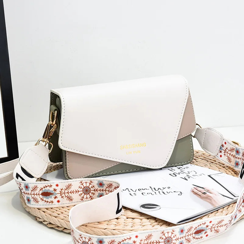 Women's Multi-color Messenger Shoulder Bag Small Square Bag