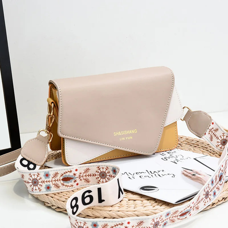 Women's Multi-color Messenger Shoulder Bag Small Square Bag