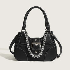 High Women's Leather Tote Shoulder Bag, Contrast Female Crossbody
