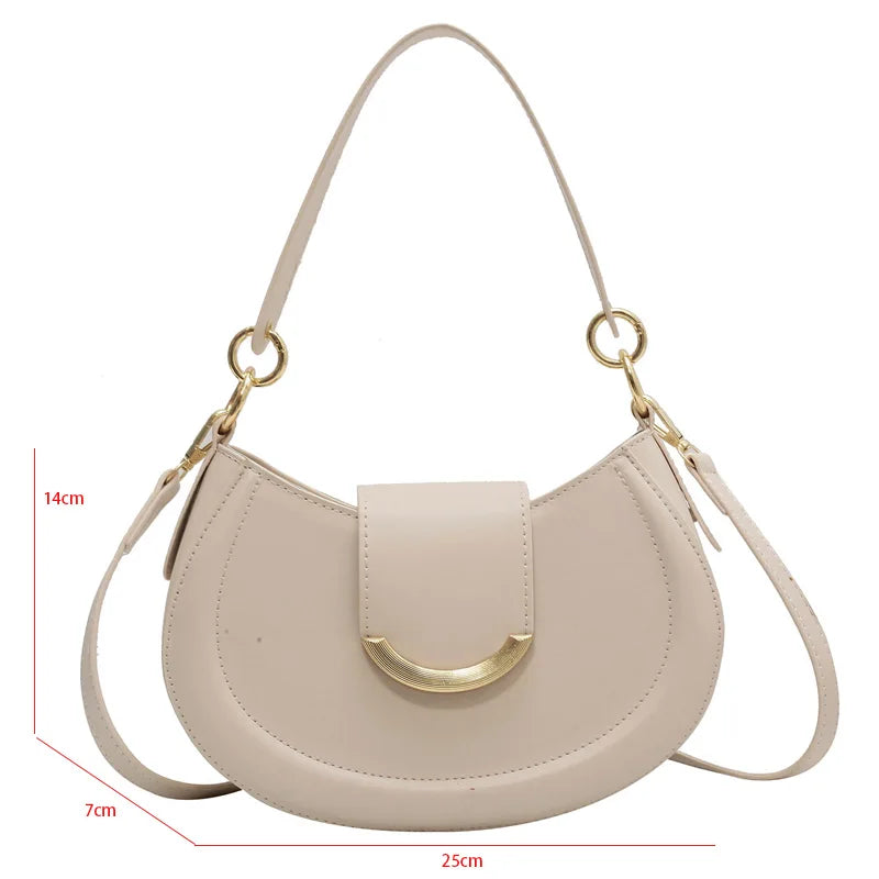 Vintage Small Armpit Bag Women's Clutch Purse in Khaki