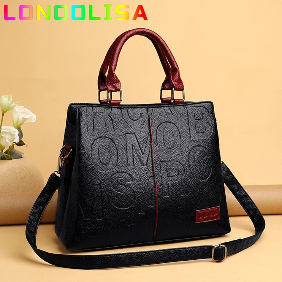 Lady Tote Handbag PU Leather Casual Crossbody Bags for Women
