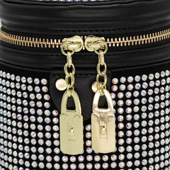 PU & Diamond Women's Crossbody Bucket Bag