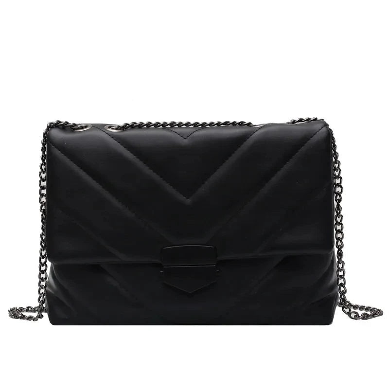 V Letter Crossbody Bags for Women Chain Shoulder Handbags