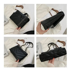 V Letter Crossbody Bags for Women Chain Shoulder Handbags