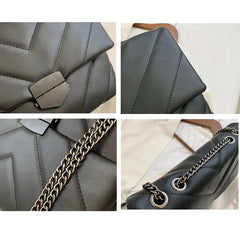 V Letter Crossbody Bags for Women Chain Shoulder Handbags