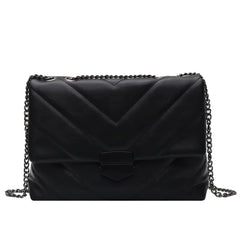 V Letter Crossbody Bags for Women Chain Shoulder Handbags